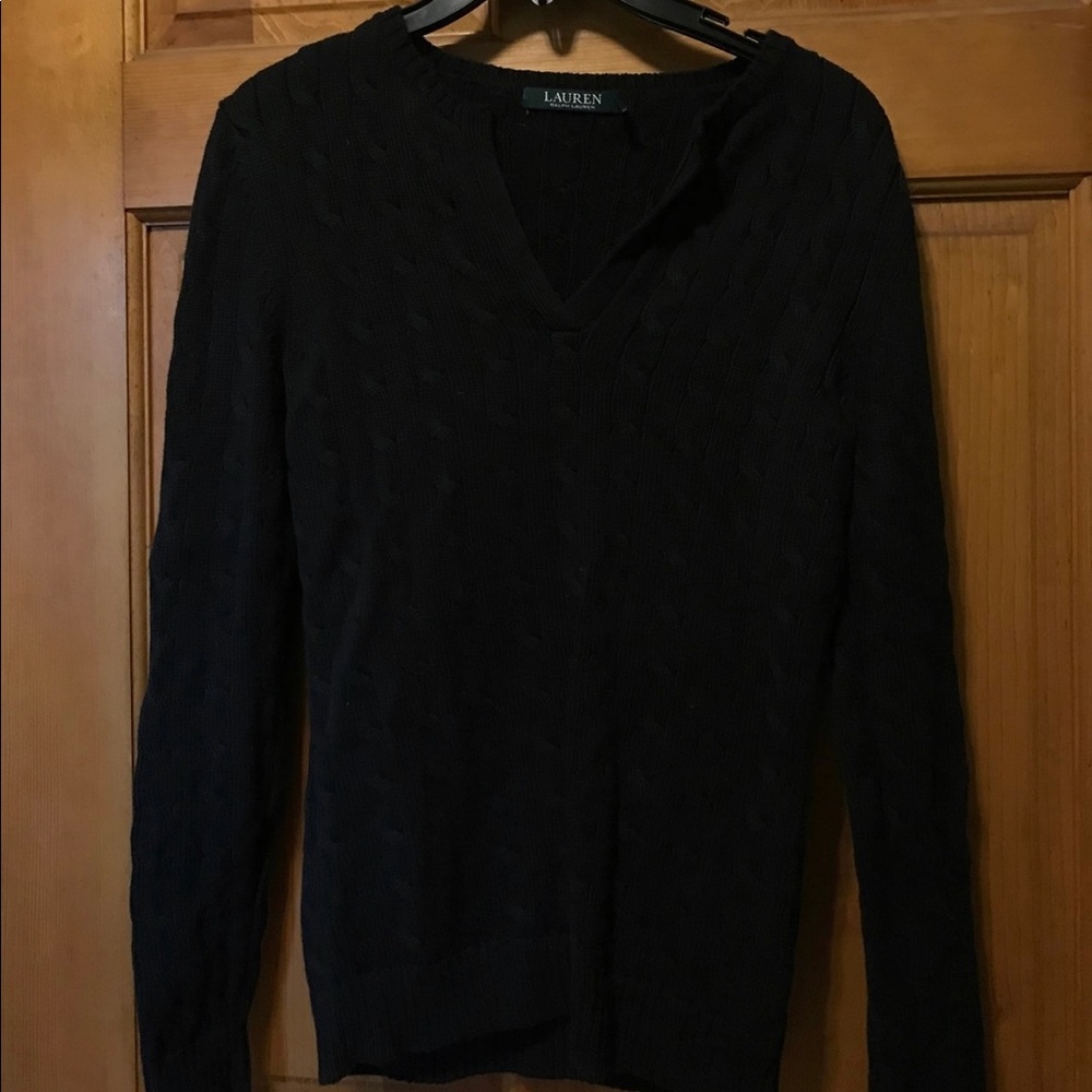 Black Knit Lauren Ralph Lauren Sweater, medium